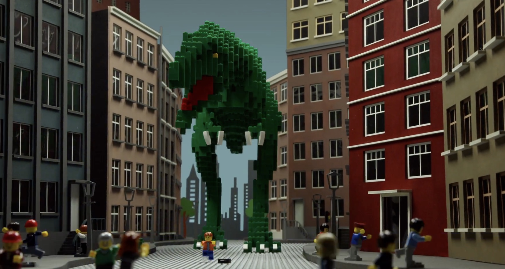 Das urbane Leben einer Schlange als Lego Stop Motion