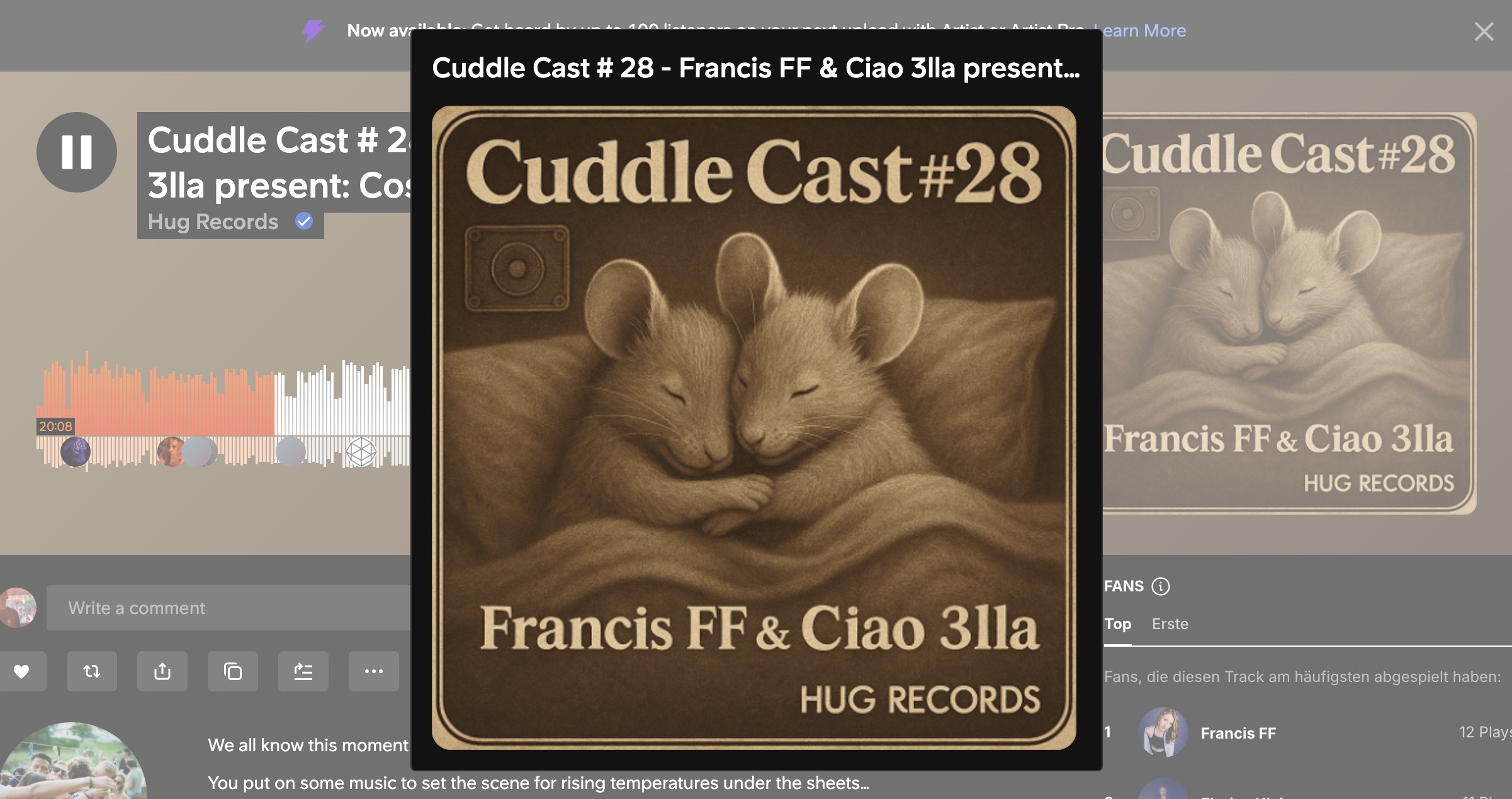 Cuddle Cast # 28 – Francis FF & Ciao 3lla present: Cosy Maus Era